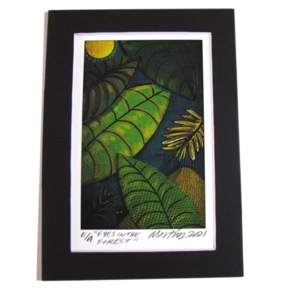 Digital Print "Eyes in the Forest " by artist Javier Martinez